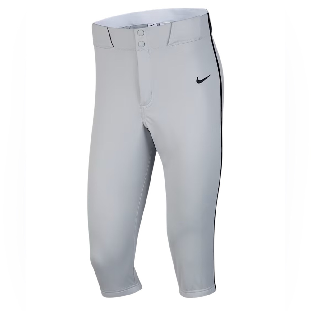 Nike Vapor Select 2 Men's High Piped Baseball Pants in Wolf Grey/Black/Black